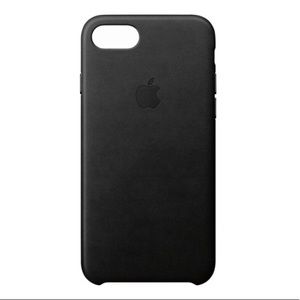 Black Apple iPhone 7/8 Plus Genuine Leather Case